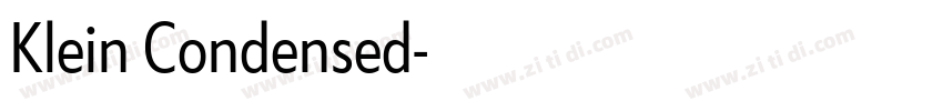 Klein Condensed字体转换